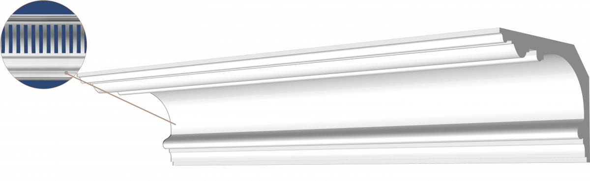 Гладкий карниз 113x170 kt-240
